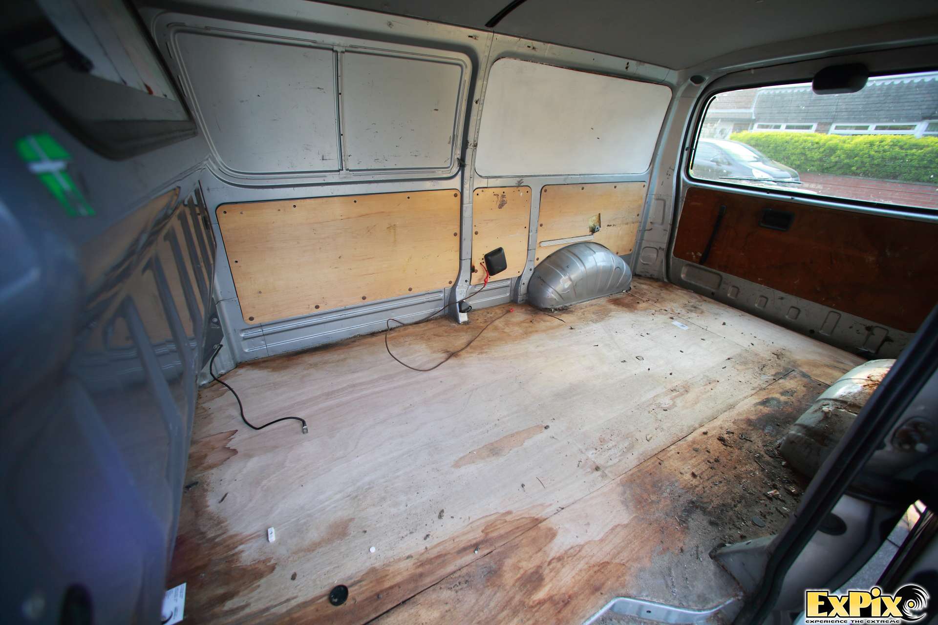 Empty Toyoat Hiace LWB ready for refit